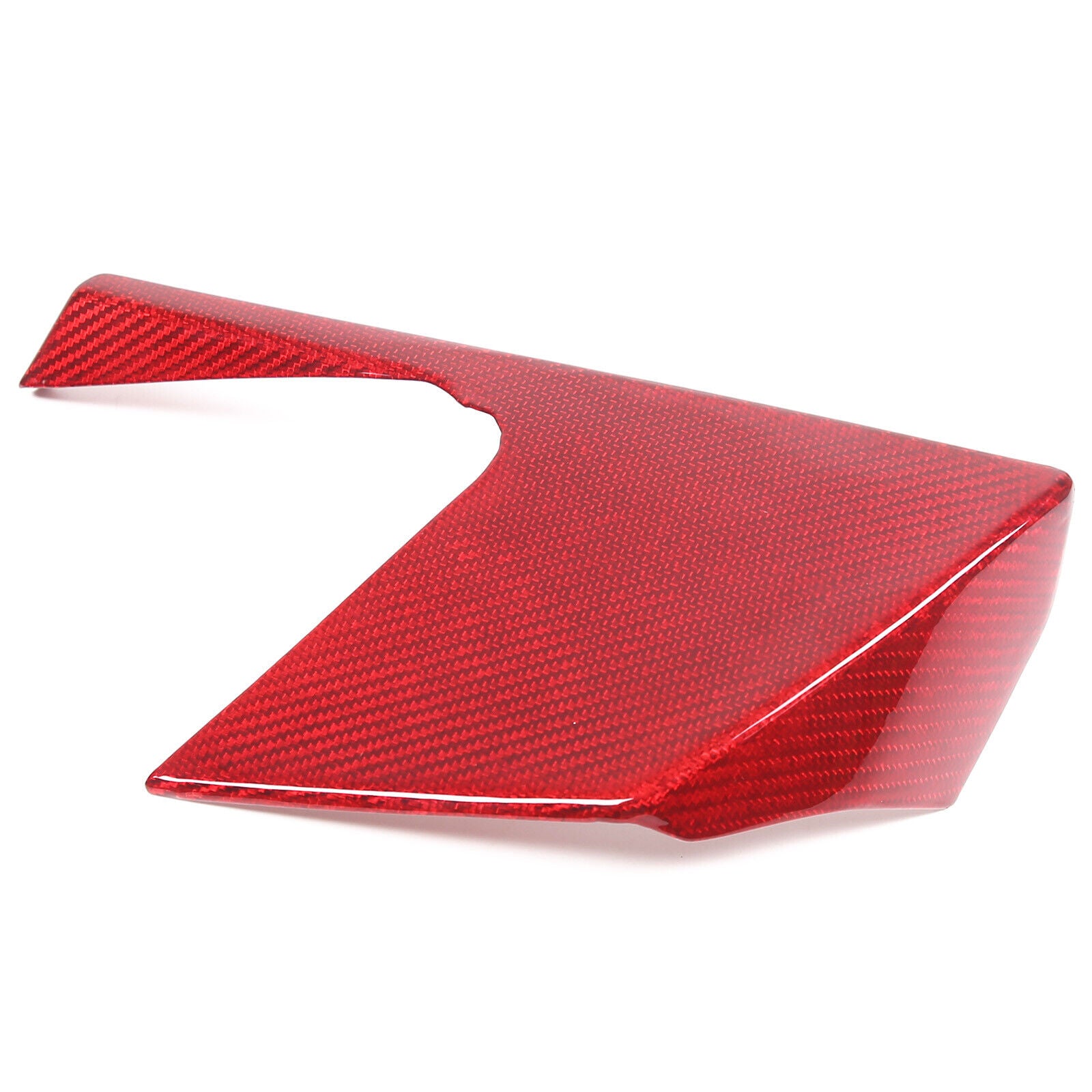 C8 Corvette Carbon Fiber LH Dashboard Trim Cover | Black / Red