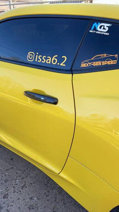 2016 - 24 Camaro Real Carbon Fiber Exterior Door Handle Covers