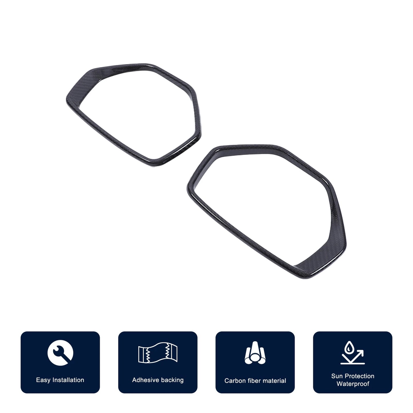 C8 Corvette Carbon Fiber Side Mirrors Frame Trim