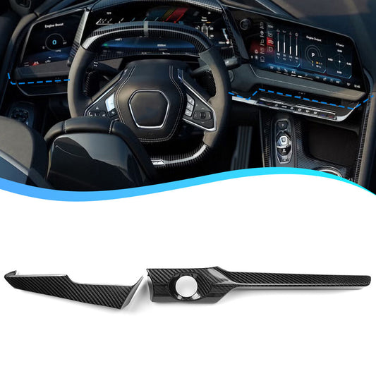 2026+ C8 Corvette Carbon Fiber Lower Display Panel Trim Covers image 0