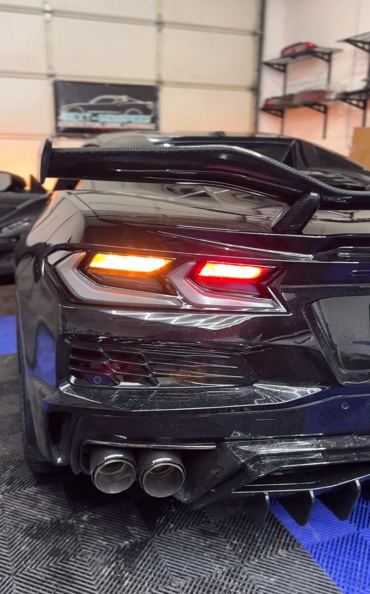 C8 Corvette Smoked Euro LED Tail Lights image 7