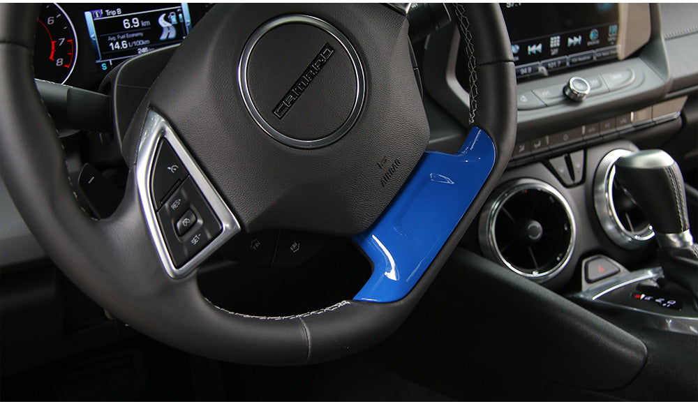 2016 - 24 Camaro Lower Steering Wheel Panel - Carbon Fiber / Colored image 3