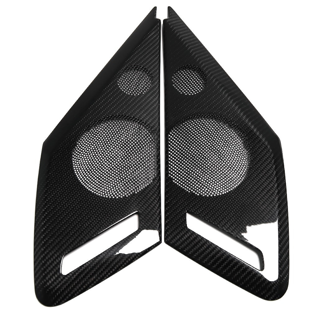 C8 Corvette Carbon Fiber Interior Door Speaker Covers (Black / Red / Blue)