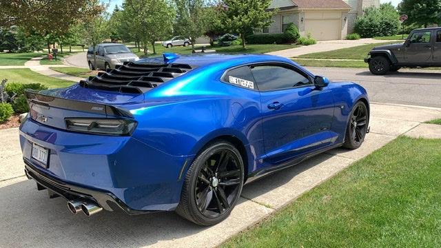 2016 - 24 Camaro Gloss Black Rear Window Louvers