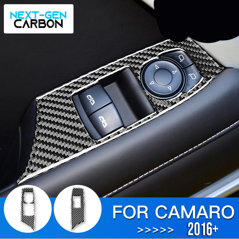 2016 - 24 Chevy Camaro Carbon Fiber Window Switch Covers