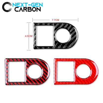2010 - 15 Camaro Real Carbon Fiber HUD Switch Trim | Black / Red Carbon