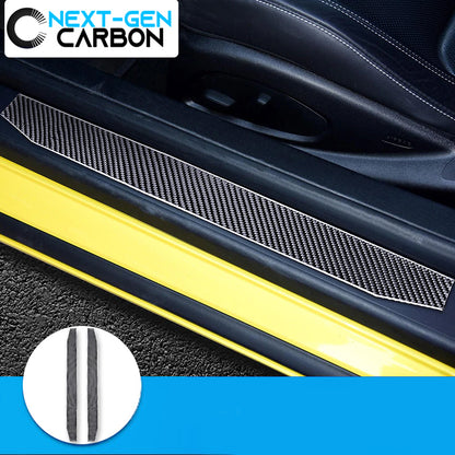 2016 - 24 6th Gen Camaro Carbon Fiber Door Sill Covers | Next-Gen Carbon