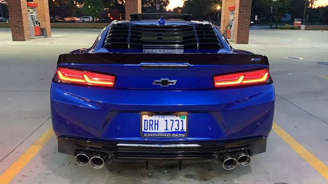 2016 - 24 Camaro Gloss Black Rear Window Louvers