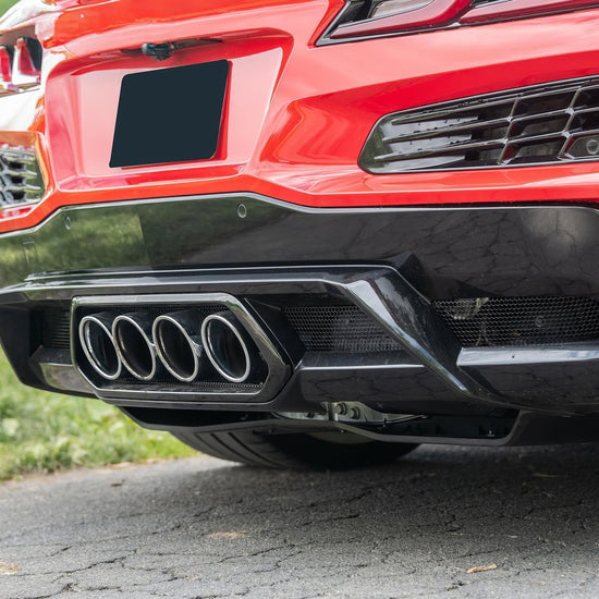 C8 Corvette Center Exit Rear Diffuser + Exhaust Tips + Mesh Grille