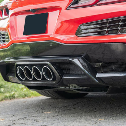 C8 Corvette Center Exit Rear Diffuser + Exhaust Tips + Mesh Grille