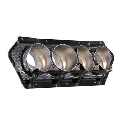 C8 Z06 OE Style Silver Exhaust Tips with Mesh Grill