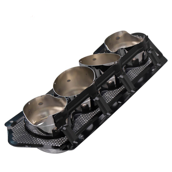 C8 Z06 OE Style Silver Exhaust Tips with Mesh Grill