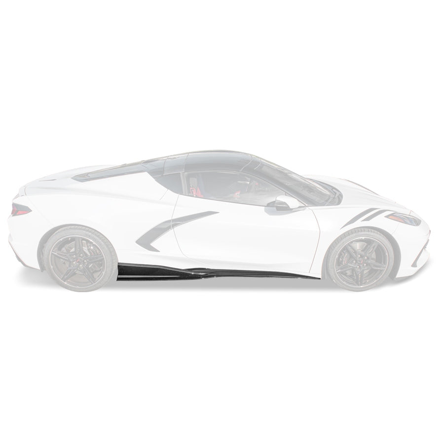 C8 Corvette Stingray Gloss Black 3VM Side Skirts