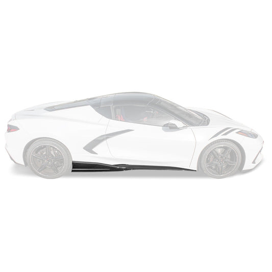 C8 Corvette Stingray Gloss Black 3VM Side Skirts