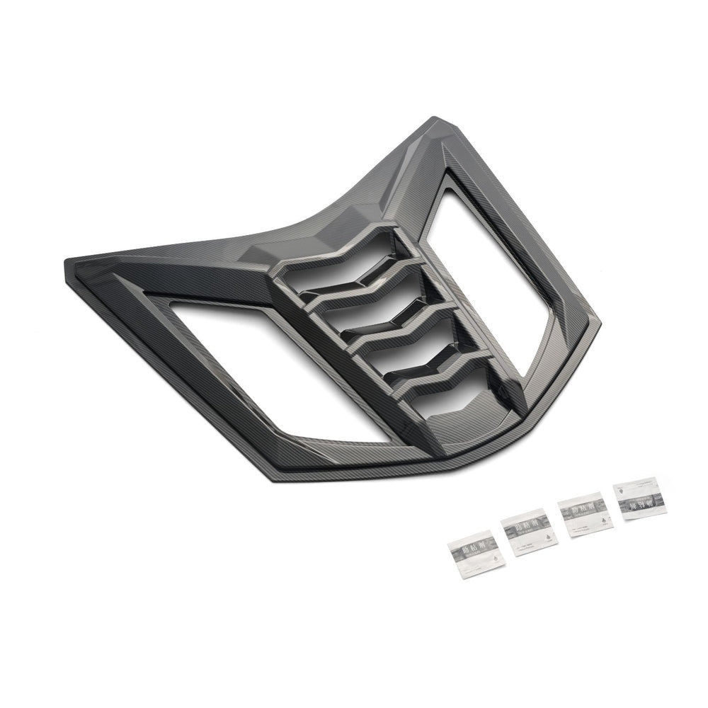 C8 Corvette Coupe Rear Split Rear Window Louvers | (Gloss Black, Carbon Fiber Look)