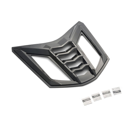 C8 Corvette Coupe Rear Split Rear Window Louvers | (Gloss Black, Carbon Fiber Look)