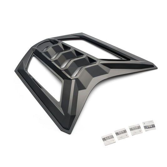 C8 Corvette Coupe Rear Split Rear Window Louvers | (Gloss Black, Carbon Fiber Look)