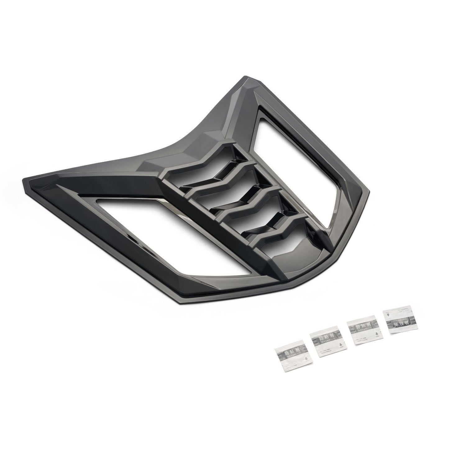 C8 Corvette Coupe Rear Split Rear Window Louvers | (Gloss Black, Carbon Fiber Look)