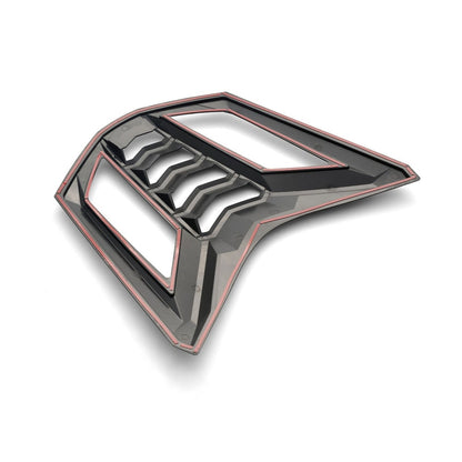 C8 Corvette Coupe Rear Split Rear Window Louvers | (Gloss Black, Carbon Fiber Look)