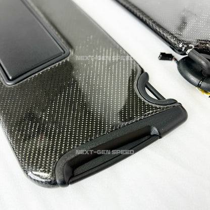 2015 - 24 Charger Carbon Fiber Sun Visors Replacements (Pair) - Illuminated