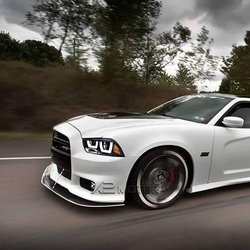 2011 - 14 Dodge Charger SPEC-D Smoked LED Headlights