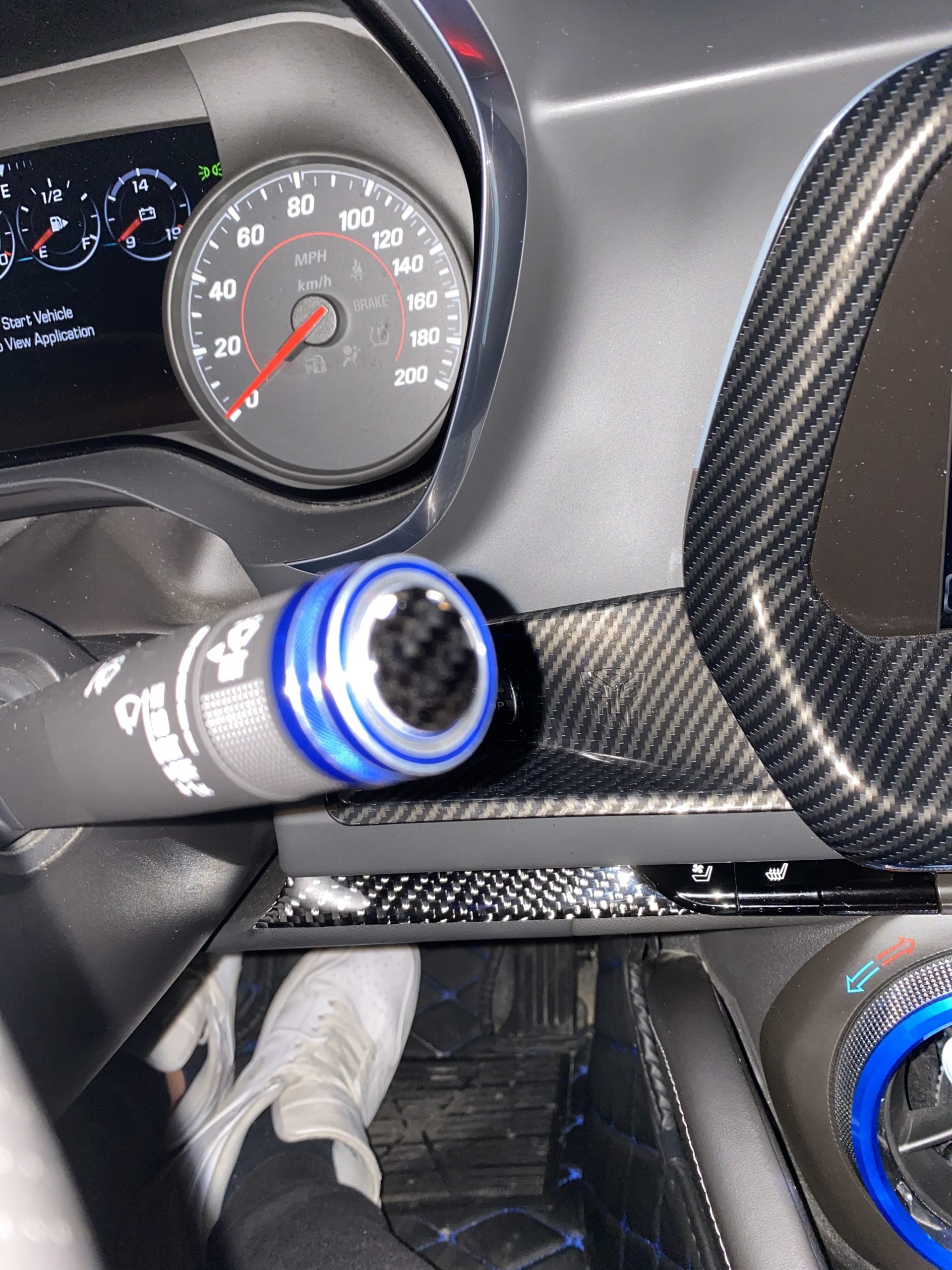 2016 - 24 6th Gen Camaro Carbon Fiber Wiper/Signal Switch Covers | Next-Gen Carbon