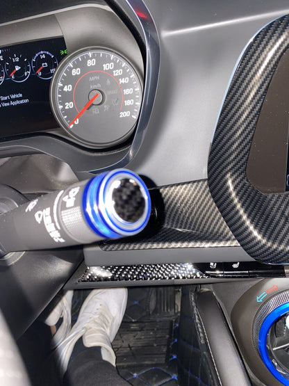 2016 - 24 6th Gen Camaro Carbon Fiber Wiper/Signal Switch Covers | Next-Gen Carbon