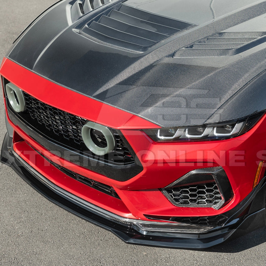 2024+ Mustang S650 GTV Style Gloss Black Front Lip Splitter