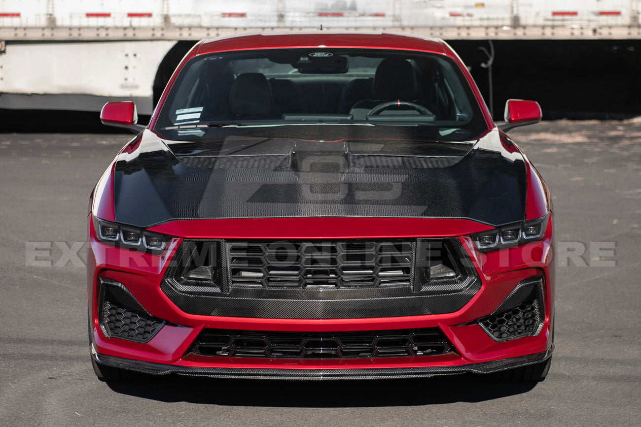 2024+ Mustang S650 Carbon Fiber GTD Style Front Hood