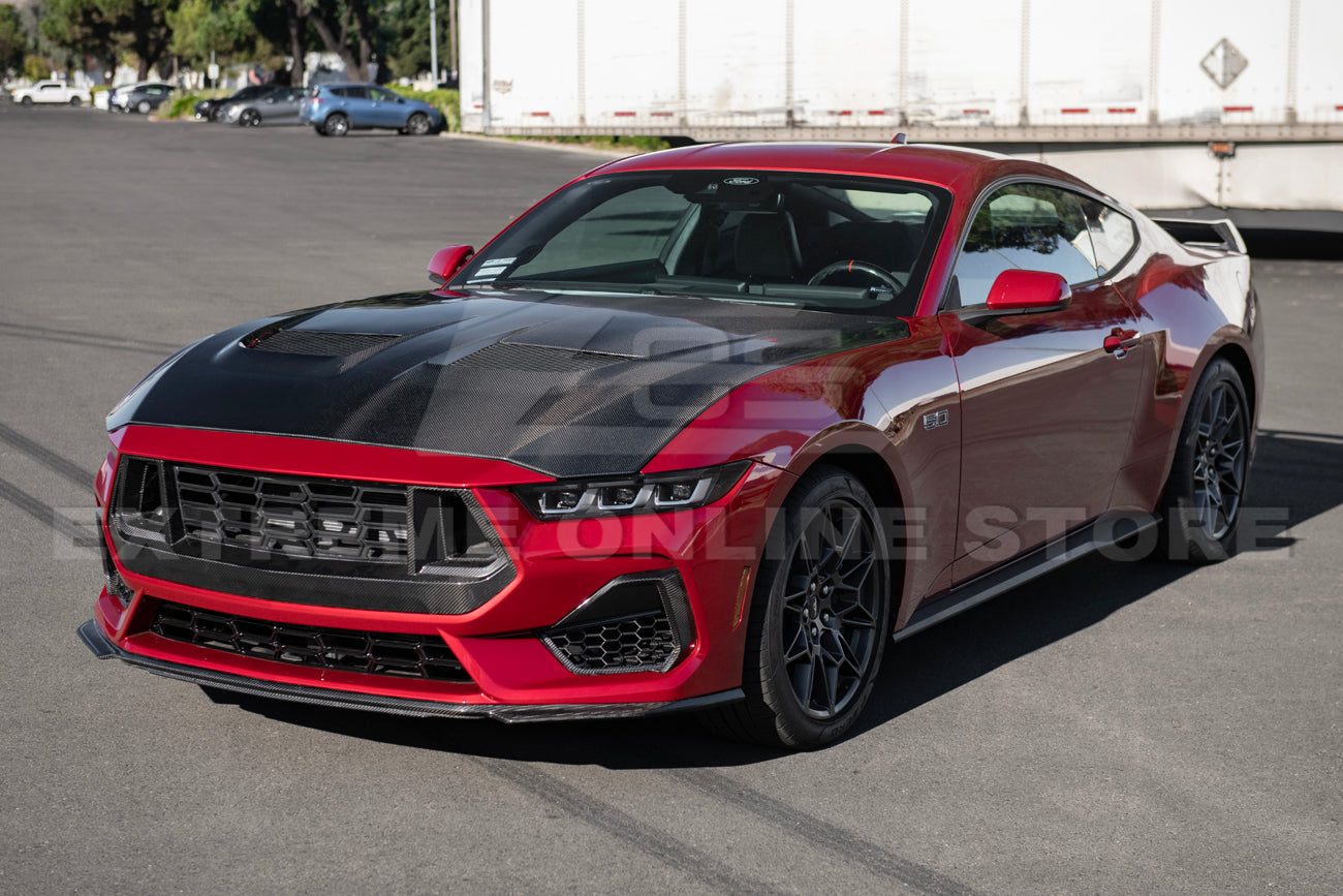 2024+ Mustang S650 Carbon Fiber GTD Style Front Hood