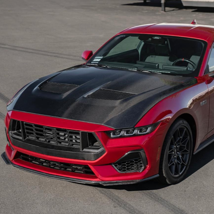2024+ Mustang S650 Carbon Fiber GTD Style Front Hood