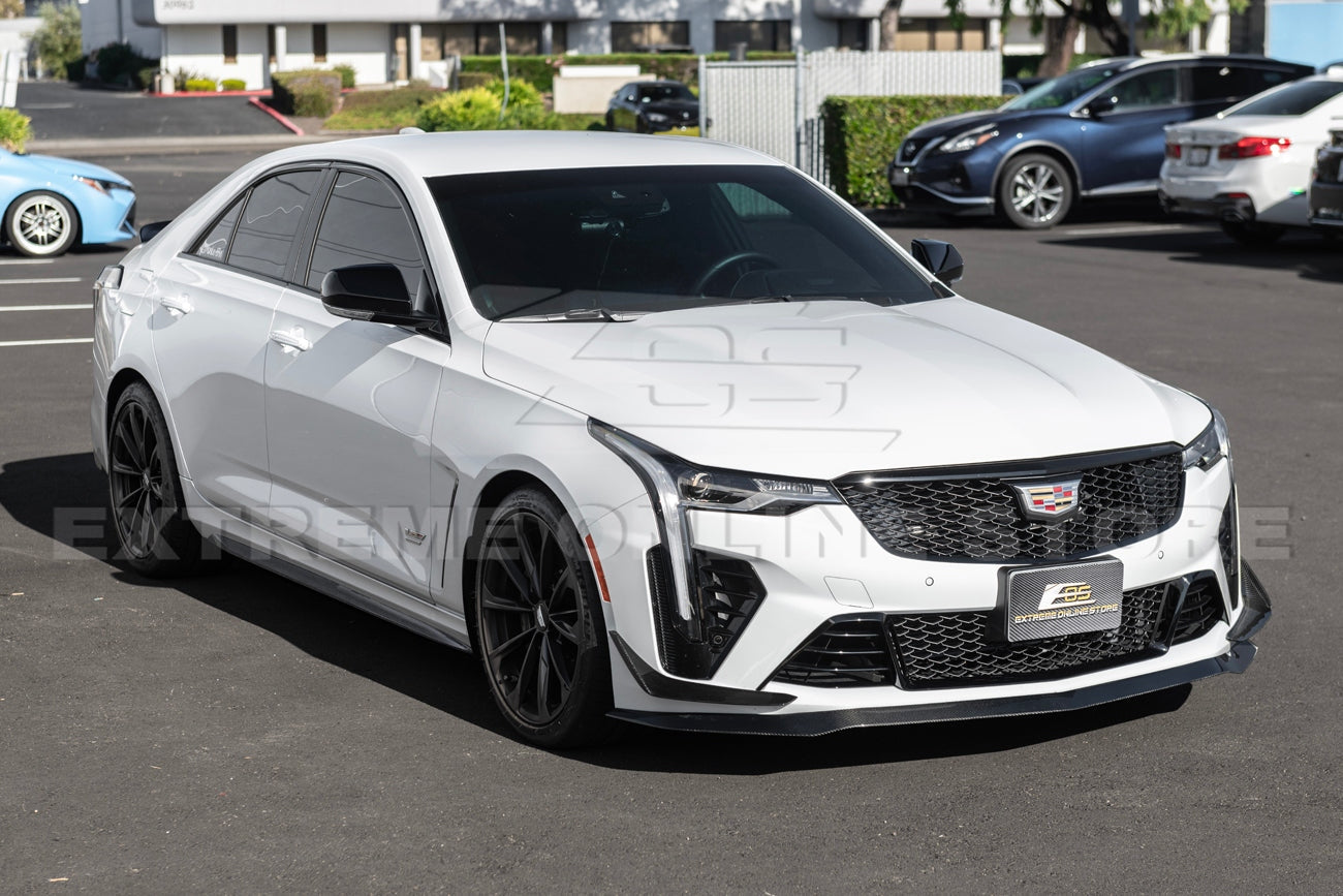 2020+ Cadillac CT4-V Blackwing Front Splitter, Canards, and Side Skirts