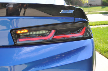 2016 - 18 Camaro Smoked Sequential Tail Lights - Amber Signal