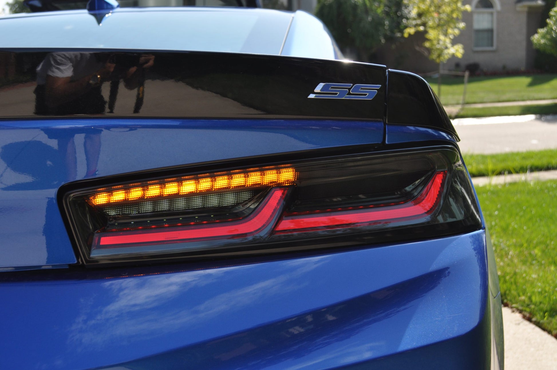 2016 - 18 Camaro Smoked Sequential Tail Lights - Amber Signal