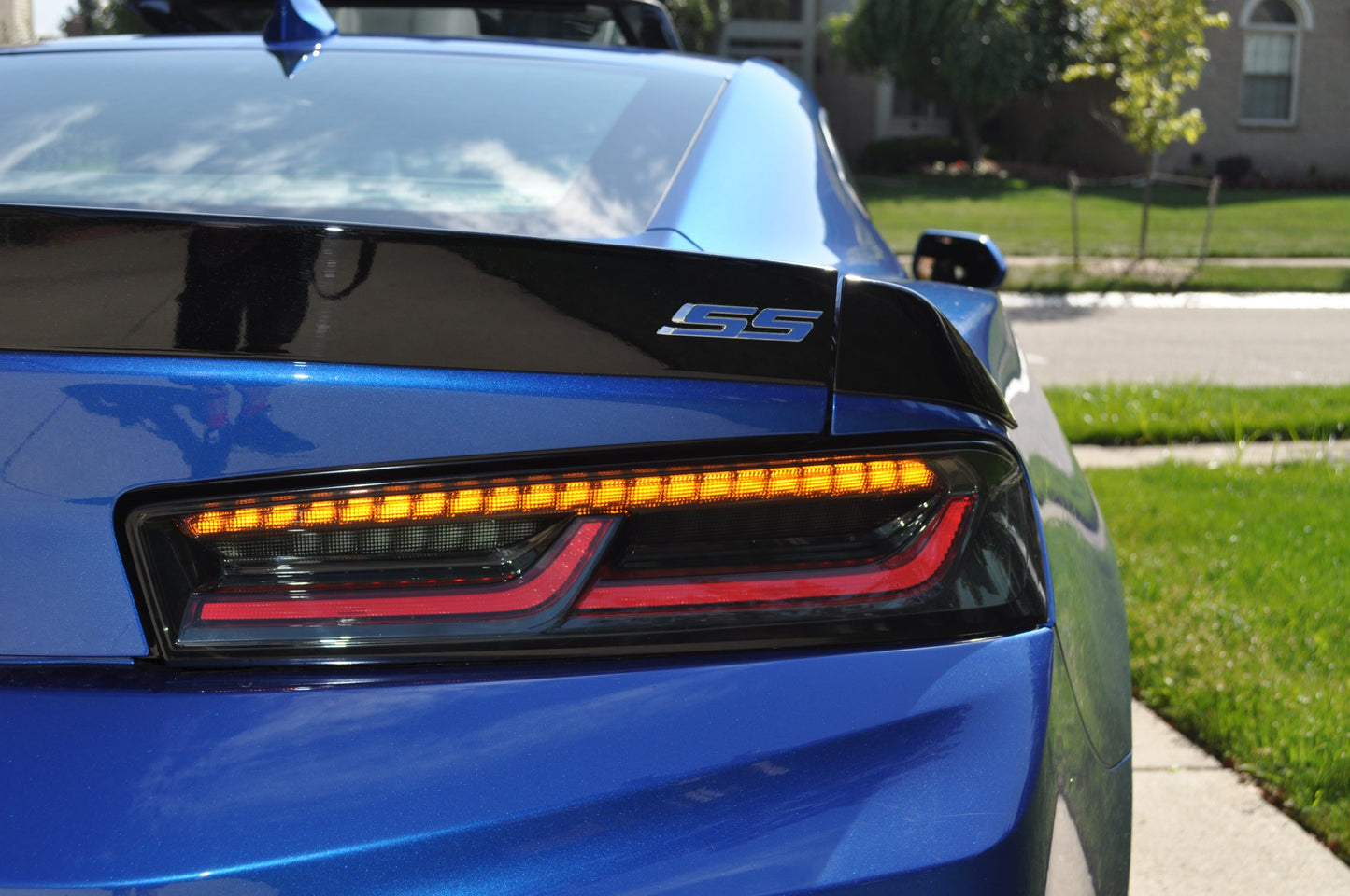 2016 - 18 Camaro Smoked Sequential Tail Lights - Amber Signal