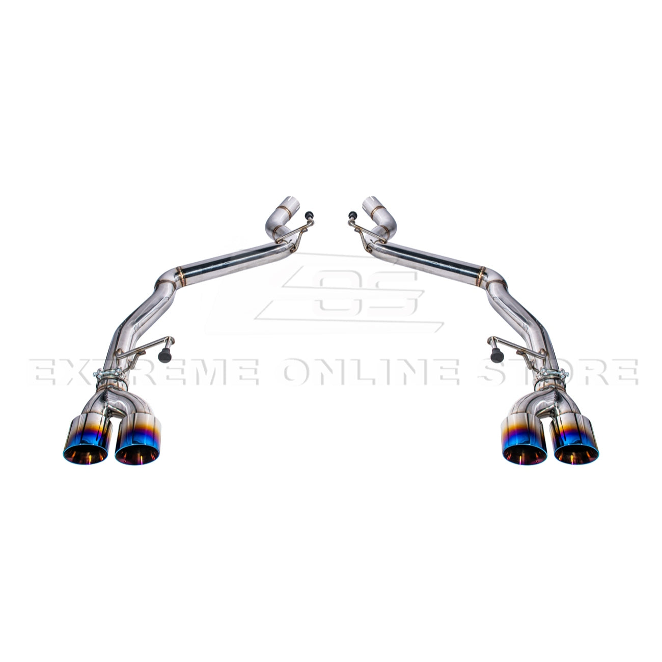 2024+ Mustang GT S650 Muffler Delete Axel Back Quad Tips Exhaust