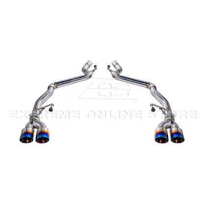 2024+ Mustang GT S650 Muffler Delete Axel Back Quad Tips Exhaust