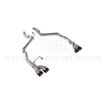 2024+ Mustang GT S650 Muffler Delete Axel Back Quad Tips Exhaust