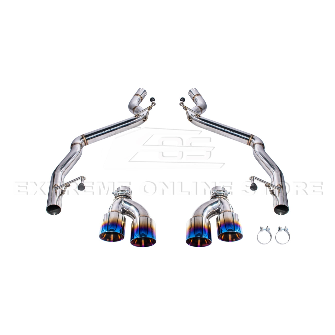 2024+ Mustang GT S650 Muffler Delete Axel Back Quad Tips Exhaust