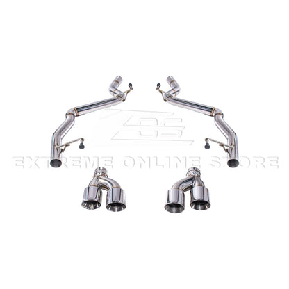 2024+ Mustang GT S650 Muffler Delete Axel Back Quad Tips Exhaust