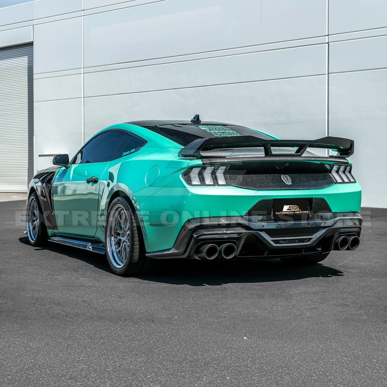 2024+ Mustang S650 Dark Horse Style Dry Carbon Fiber Rear Bumper Diffuser