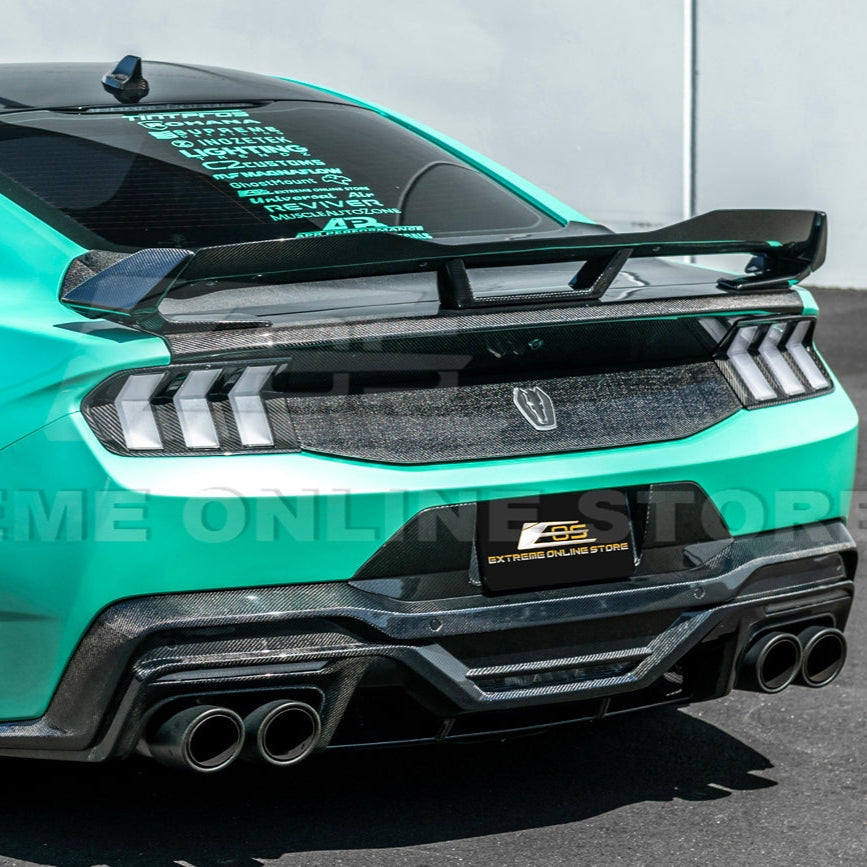 2024+ Mustang S650 Dark Horse Style Dry Carbon Fiber Rear Bumper Diffuser