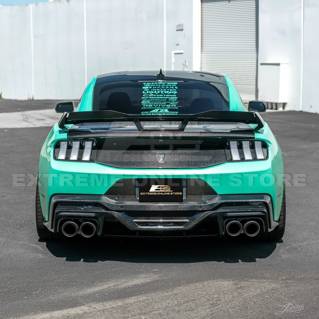 2024+ Mustang S650 Dark Horse Style Dry Carbon Fiber Rear Bumper Diffuser