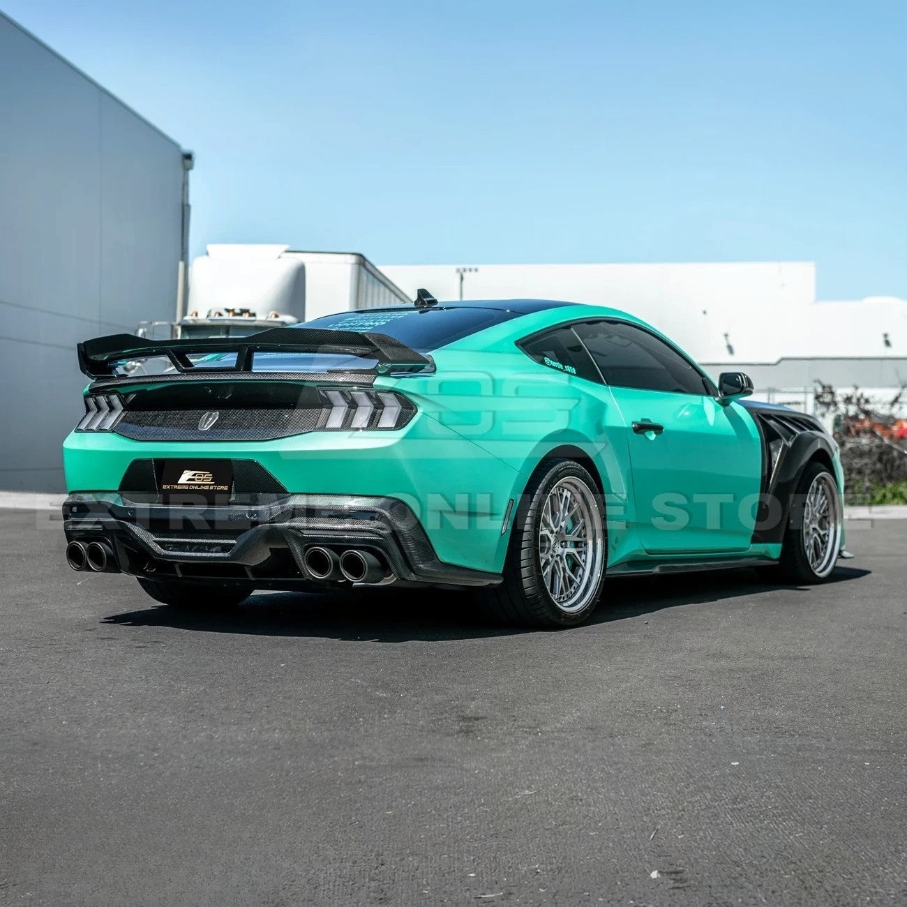 2024+ Mustang S650 Dark Horse Style Dry Carbon Fiber Rear Bumper Diffuser