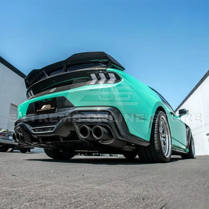 2024+ Mustang S650 Dark Horse Style Dry Carbon Fiber Rear Bumper Diffuser