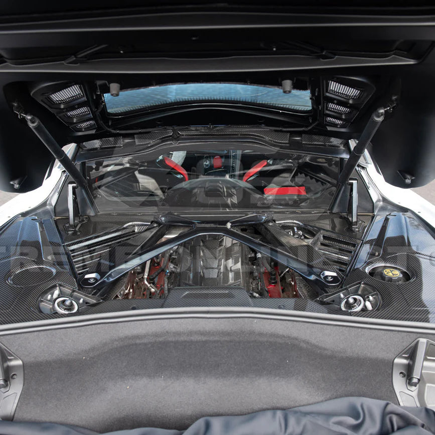 C8 Corvette Coupe Carbon Fiber Engine Bay Corner Vent Covers