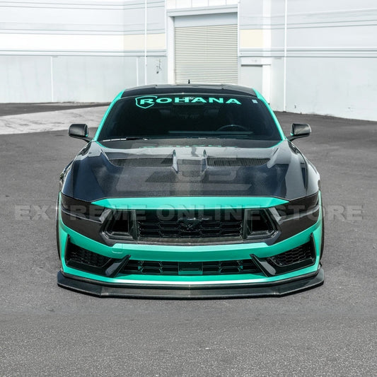 2024+ Mustang Dark Horse Dry Carbon Fiber Front Grille Trims