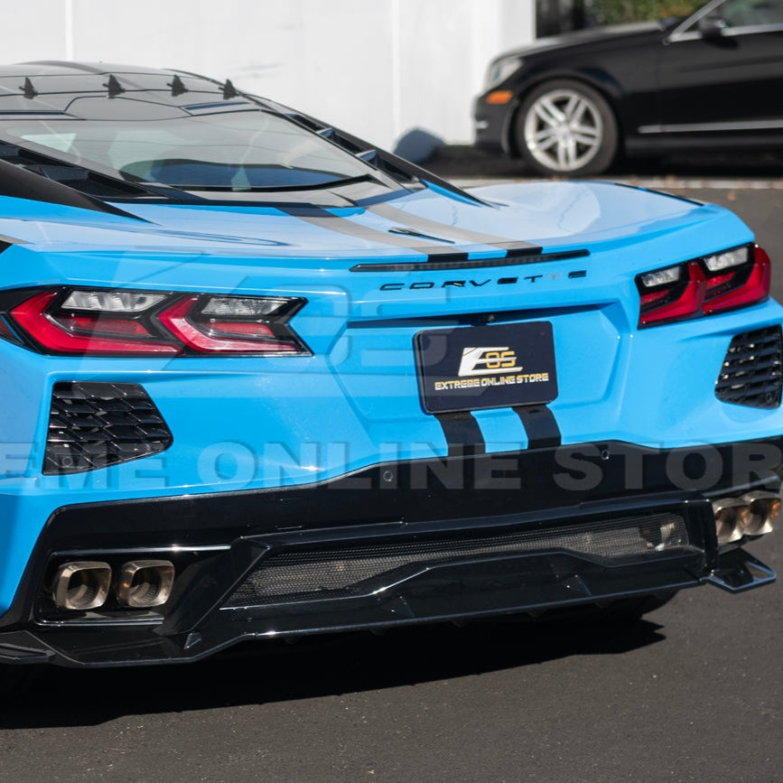 C8 Corvette Stingray Gloss Black Rear Bumper Add-On Diffuser Lip