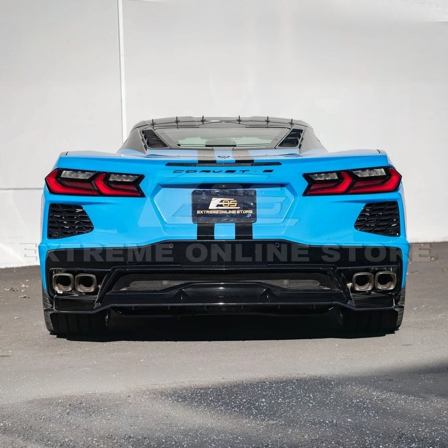 C8 Corvette Stingray Gloss Black Rear Bumper Add-On Diffuser Lip