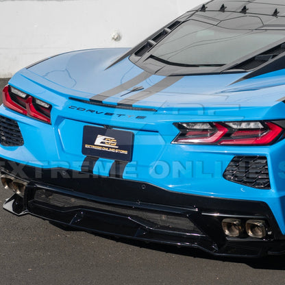 C8 Corvette Stingray Gloss Black Rear Bumper Add-On Diffuser Lip